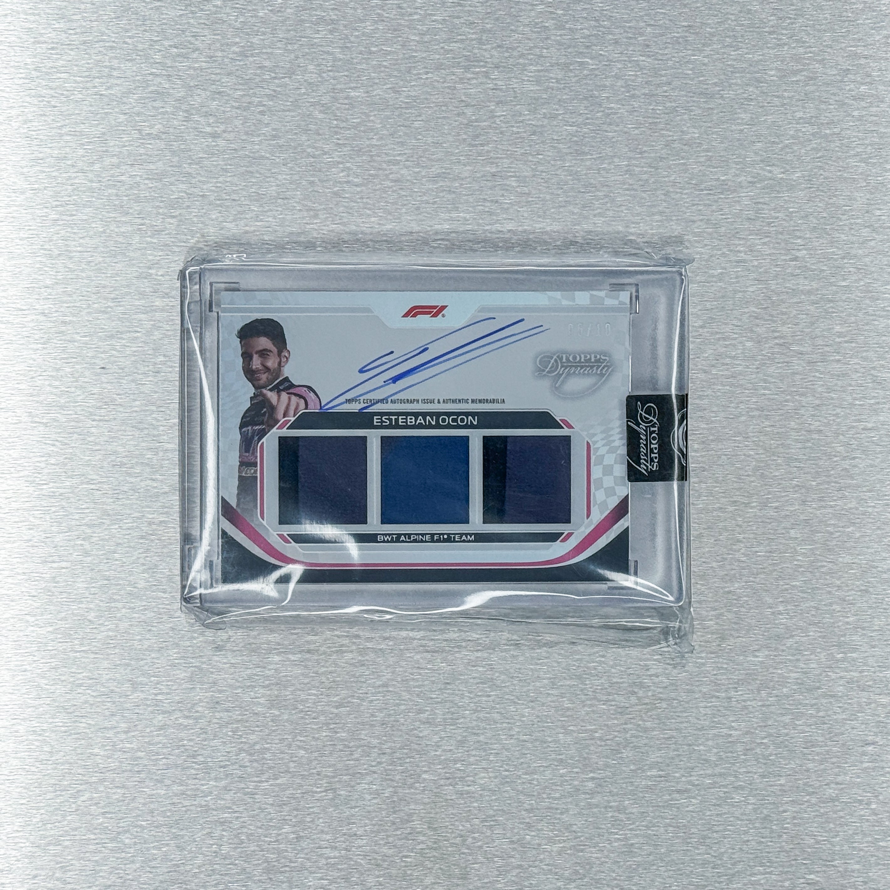 2024 Topps Dynasty Formula 1 - BWT Alpine F1 Team - Esteban Ocon - 5/10 Dynasty Single Driver Triple Relic Autographs EOCII